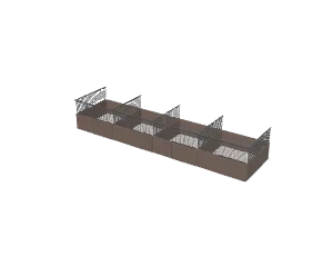 Horse stalls, four 12 × 12 ft