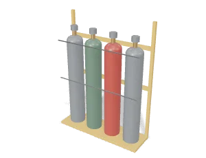Gas cylinder rack