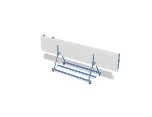 Wing cart with a removed wing