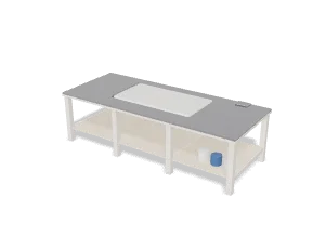 Covering table with a rudder