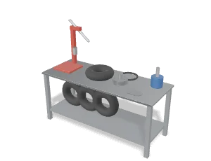 Wheel & brake bench