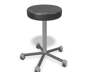 Rolling shop stool