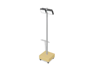 Rolling light tower
