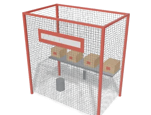 Quarantine (red-tag) parts cage