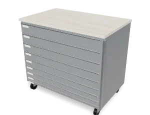Drawer cabinet on casters