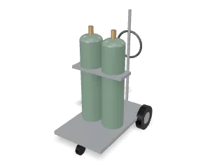 Oxygen service cart