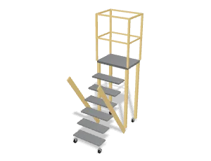 Rolling platform ladder