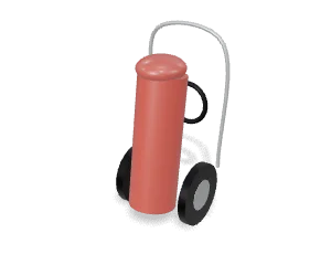 Wheeled fire extinguisher