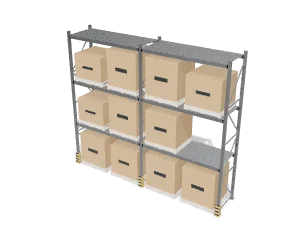 Galvanized racking, crates