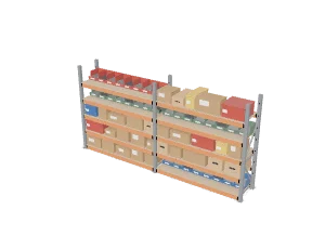 Longspan shelving, mixed