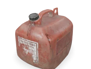 Plastic fuel can