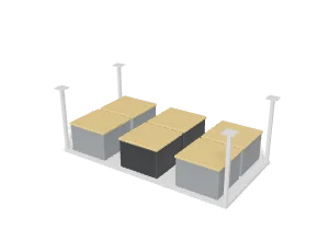 Overhead rack, 4×8 ft