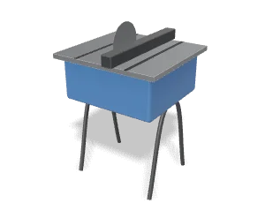 Jobsite saw on stand