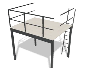 Mezzanine with ladder