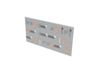 Slatwall panel